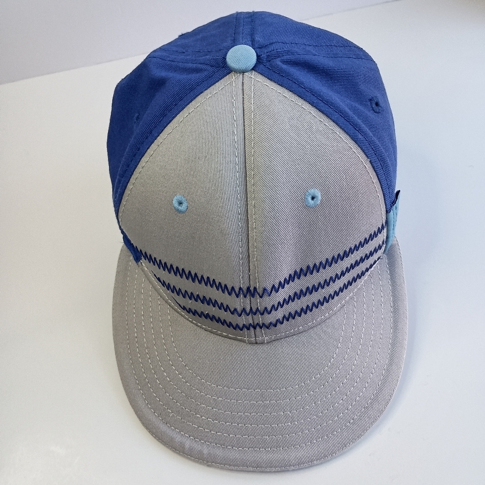 Adidas Mens Golf Cap Zig Zag Stripes Blue Gray Adidas Baseball Cap Sz. S/M